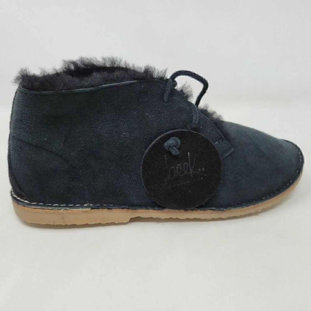 AMPUTEE RIGHT BOOT ONLY BEEK PENGUIN SUEDE SHEARLING LINED BOOTIE BLACK SIZE 6